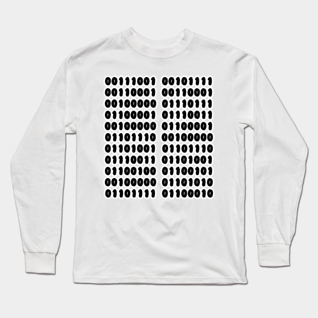 9/11 Was an Inside Job - Binary Lines Long Sleeve T-Shirt by Visible Confusion